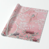 Pink Chinoiserie Bird Decouver Geschenkpapier (Ungerollt)