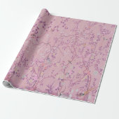 Pink Chinoiserie Bird Decouver Geschenkpapier (Ungerollt)