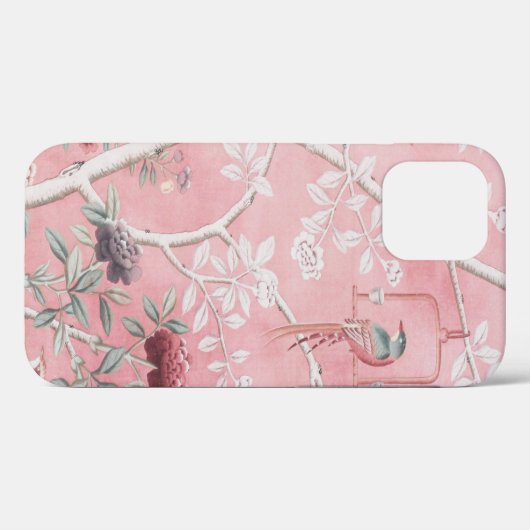 Pink Chinoiserie Bird Floral Elegant Case-Mate iPhone Hülle (Rückseite (Horizontal))