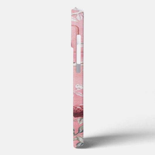 Pink Chinoiserie Bird Floral Elegant Case-Mate iPhone Hülle (Rückseite / Links)