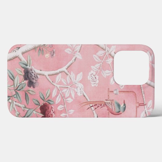 Pink Chinoiserie Bird Floral Elegant Case-Mate iPhone Hülle (Rückseite (Horizontal))