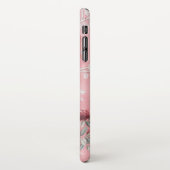 Pink Chinoiserie Bird Floral Elegant iPhone Hülle (Linke Seite)