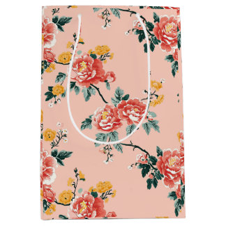 Pink Chinoiserie Blanche Mittlere Geschenktüte
