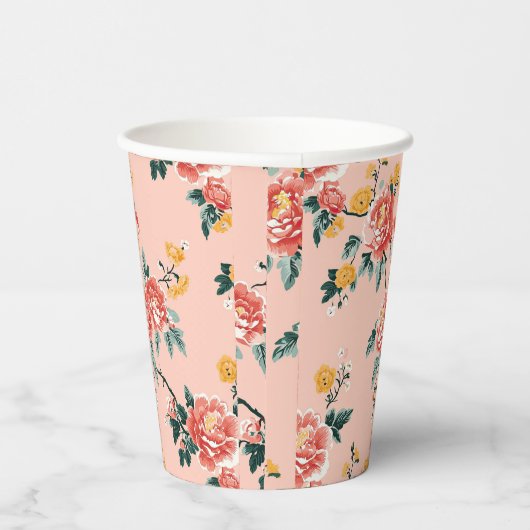 Pink Chinoiserie Blanche Pappbecher (Rechts)