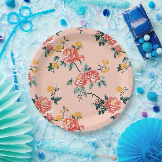 Pink Chinoiserie Blanche Pappteller (Party)