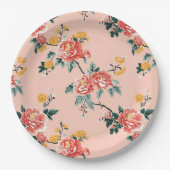 Pink Chinoiserie Blanche Pappteller (Vorderseite)