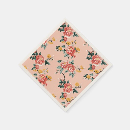 Pink Chinoiserie Blanche Serviette (Ecke)