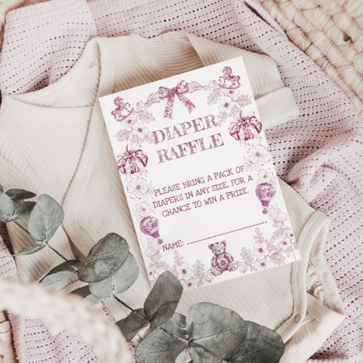 Pink Chinoiserie Blumenspülung Windschutzscheibe W Begleitkarte