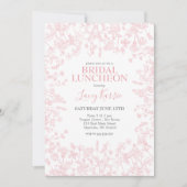 Pink Chinoiserie Bridal Mittagessen Einladung, Einladung (Vorderseite)