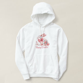 Pink Chinoiserie Bunny - Elegantes Ostern Hoodie