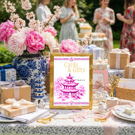 Pink Chinoiserie Cards & Gifts Sign Einladung