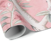 Pink Chinoiserie Chinesisch Dekoupage Geschenkpapier (Rolleneckpunkt)