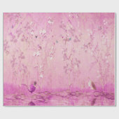 Pink Chinoiserie Chinesisch Dekoupage Geschenkpapier (Flach)