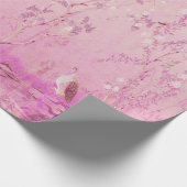 Pink Chinoiserie Chinesisch Dekoupage Geschenkpapier (Ecke)