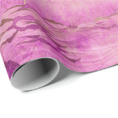 Pink Chinoiserie Chinesisch Dekoupage Geschenkpapier (Rolleneckpunkt)