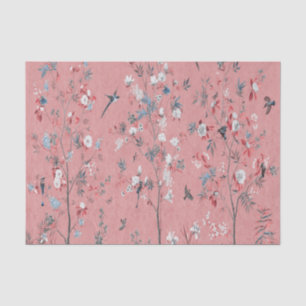 Pink Chinoiserie Chinesisch Dekoupage Seidenpapier