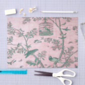 Pink Chinoiserie Chinesisch Dekoupage Seidenpapier (Handwerk)