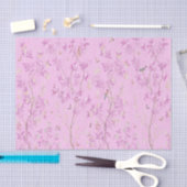 Pink Chinoiserie Chinesisch Dekoupage Seidenpapier (Handwerk)