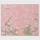 Pink Chinoiserie Dekoupage Geschenkpapier (Flach)