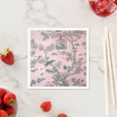 Pink Chinoiserie Dekoupage Serviette (Beispiel)