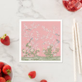 Pink Chinoiserie Dekoupage Serviette (Beispiel)
