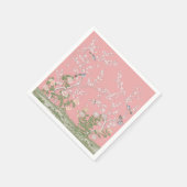 Pink Chinoiserie Dekoupage Serviette (Ecke)