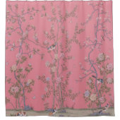 Pink Chinoiserie Duschvorhang (Vorderseite)