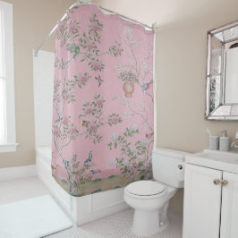 Pink Chinoiserie Duschvorhang