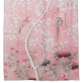 Pink Chinoiserie Duschvorhang (Vorderseite)
