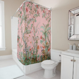 Pink Chinoiserie Duschvorhang
