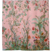 Pink Chinoiserie Duschvorhang (Vorderseite)