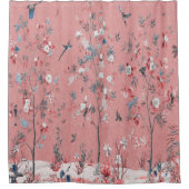 Pink Chinoiserie Duschvorhang (Vorderseite)