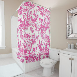 Pink Chinoiserie Duschvorhang
