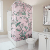 Pink Chinoiserie Duschvorhang (Beispiel)