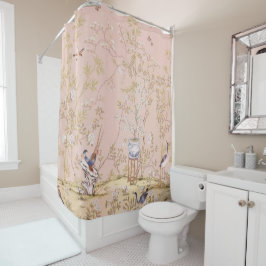 Pink Chinoiserie Duschvorhang