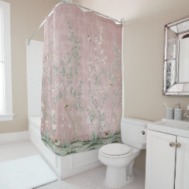 Pink Chinoiserie Duschvorhang