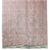 Pink Chinoiserie Duschvorhang (Vorderseite)