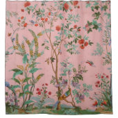 Pink Chinoiserie Duschvorhang (Vorderseite)