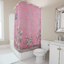 Pink Chinoiserie Duschvorhang