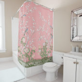 Pink Chinoiserie Duschvorhang (Beispiel)