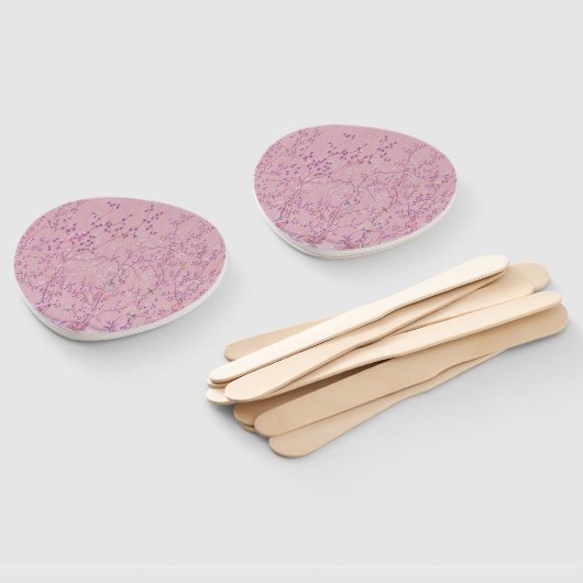 Pink Chinoiserie Fächer (Non-assembled)