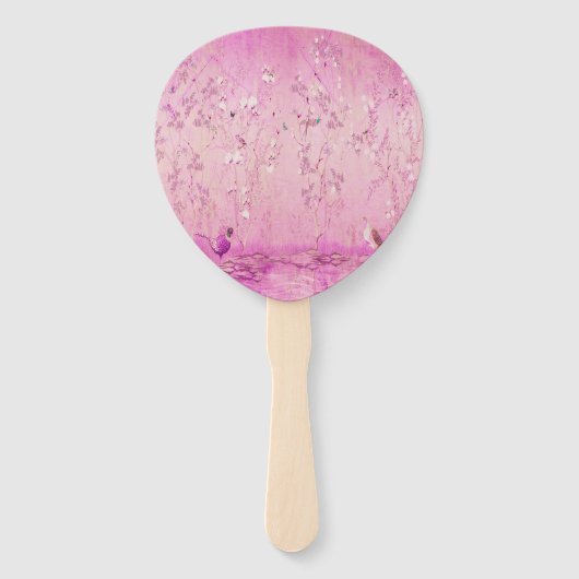 Pink Chinoiserie Fächer (Rückseite)