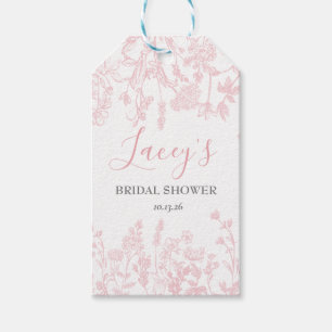 Pink Chinoiserie favorisieren Tags, Pink Toile Fav Geschenkanhänger