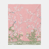 Pink Chinoiserie Fleecedecke (Vorderseite)