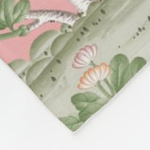 Pink Chinoiserie Fleecedecke (Ecke)