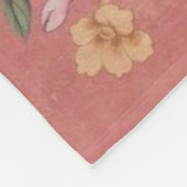 Pink Chinoiserie Fleecedecke (Ecke)