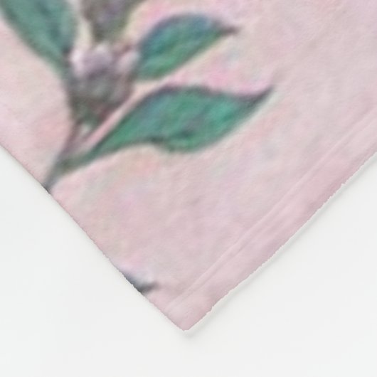 Pink Chinoiserie Fleecedecke (Ecke)