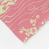 Pink Chinoiserie Fleecedecke (Ecke)