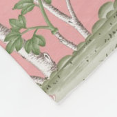 Pink Chinoiserie Fleecedecke (Ecke)