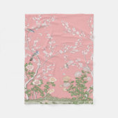 Pink Chinoiserie Fleecedecke (Vorderseite)